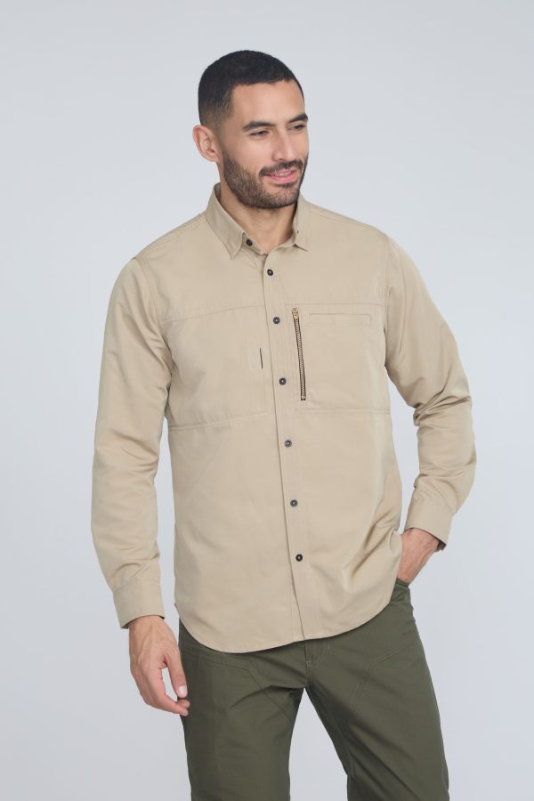 1.- GM001 Kiruna_Dark Beige CAMISA OXWEAR KIRUNA