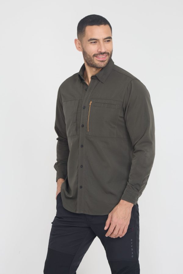 1.- GM001 Kiruna_Dark Green CAMISA OXWEAR KIRUNA