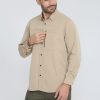 2.- GM001 Kiruna_Dark Beige CAMISA OXWEAR KIRUNA
