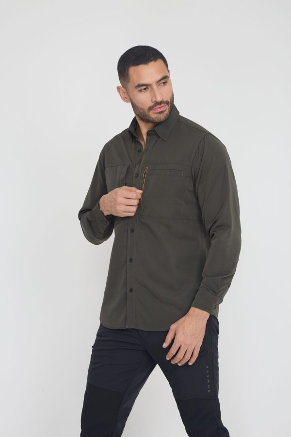2.- GM001 Kiruna_Dark Green CAMISA OXWEAR KIRUNA