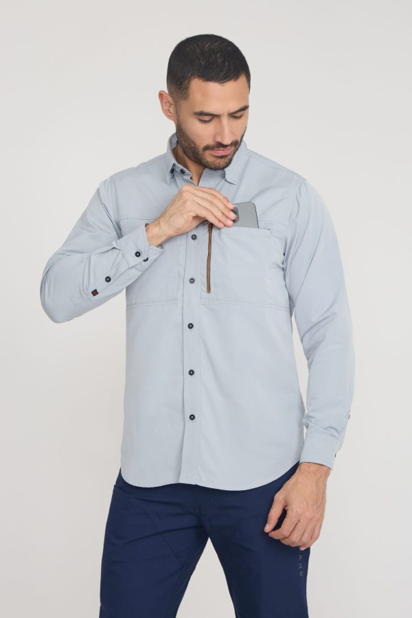 2.- GM001 Kiruna_Light Grey CAMISA OXWEAR KIRUNA