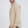4.- GM001 Kiruna_Dark Beige CAMISA OXWEAR KIRUNA