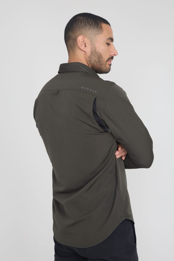4.- GM001 Kiruna_Dark Green CAMISA OXWEAR KIRUNA